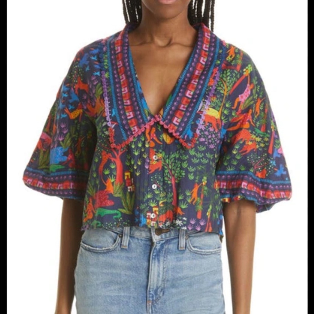 FARM Rio Colorful Floral Blouse